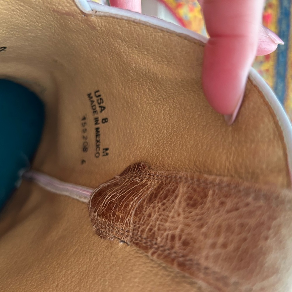 Shyanne mid calf cowboy boots in pink and tan - Picture 2 of 4